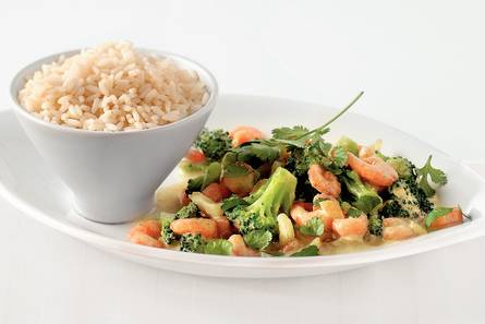 Pit­ti­ge cur­ry met broc­co­li en gar­na­len